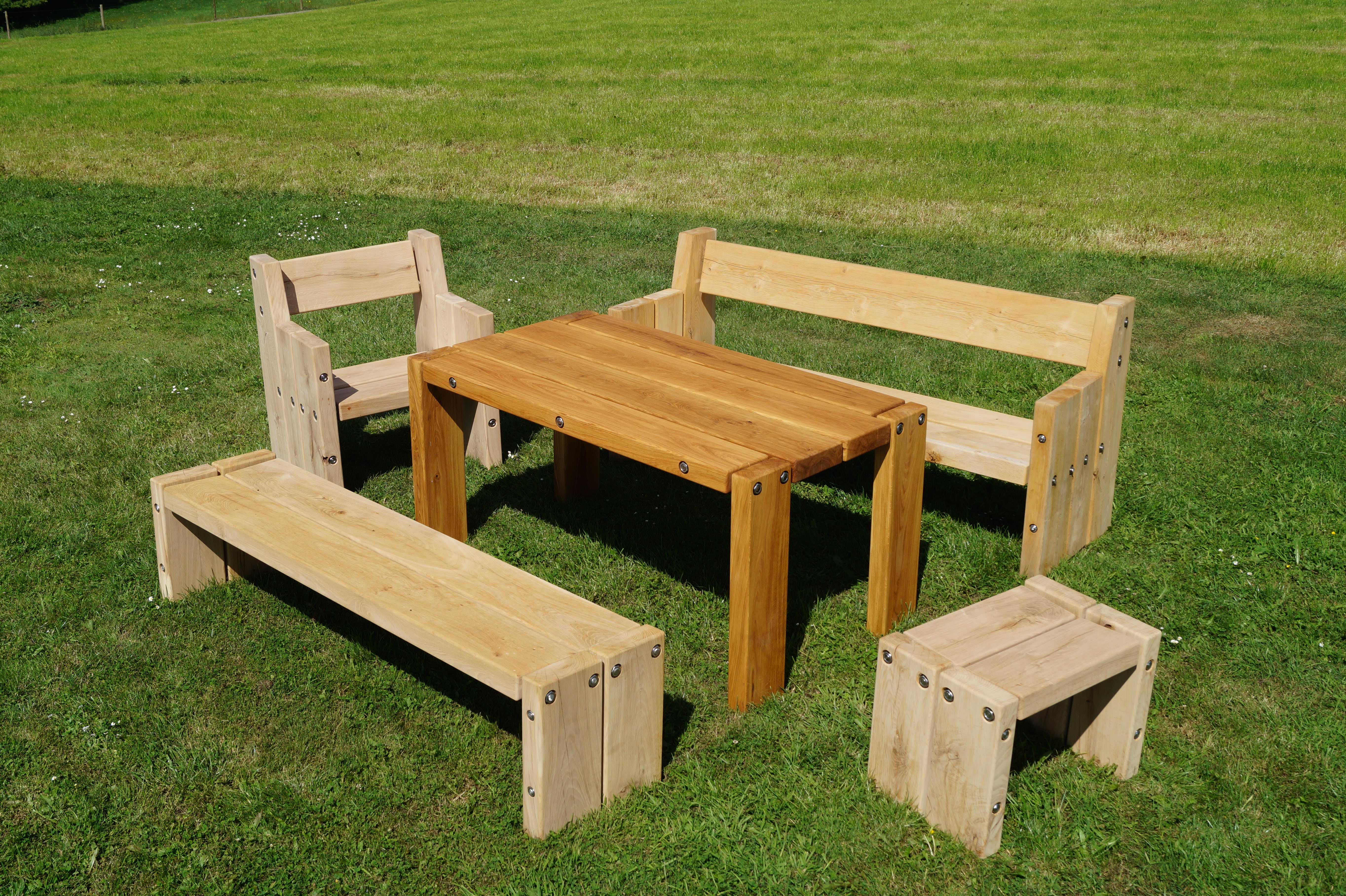 Sitzgruppe aus Eiche